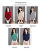 2025 Fashion Women's Solid Color Long Sleeve Knit Polo Shirt