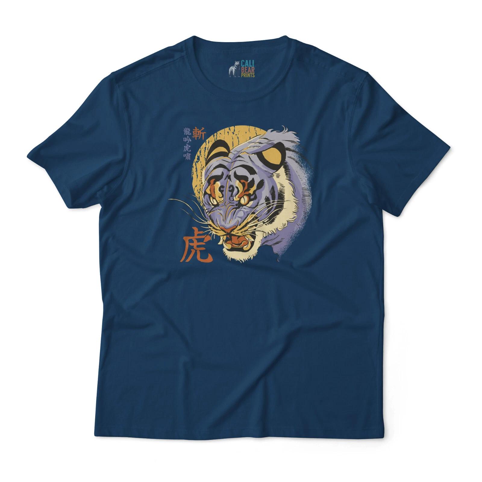 Japanese Tiger Graphic T shirt - Streetwear Style L