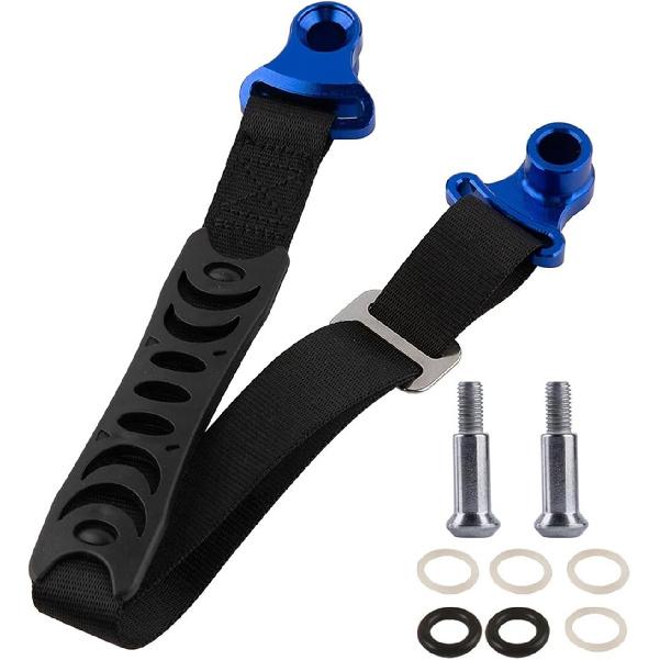 Motorcycle Universal Seat Rescue Belt Cushion Rear Lift Strap Pull Sling Compatible with Yamaha Kawasaki Dirt Pit Bike MX Enduro(Rear Blue)