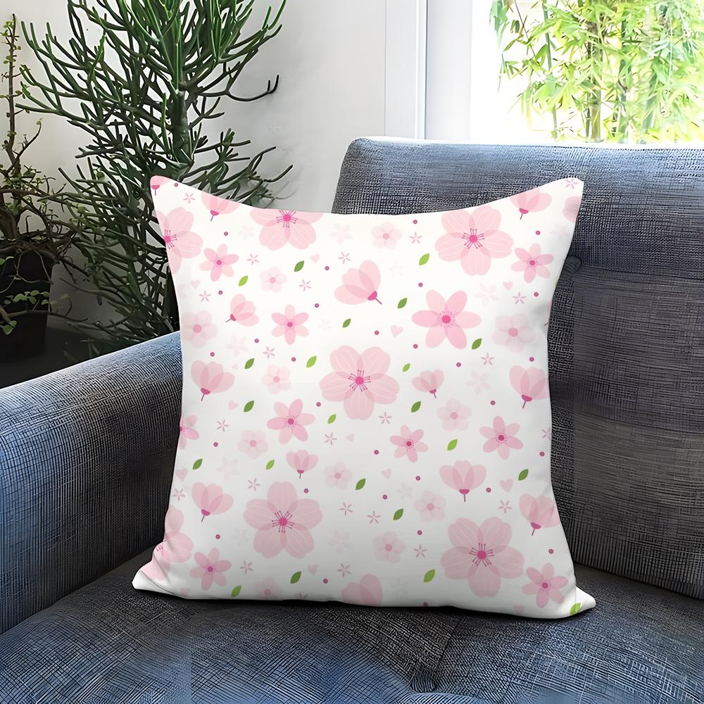 Light Pink Gentle Petals Cushion Cover Comfortable Reversible Pillow Cover Ideal for Car Sofa Bedroom Beyond