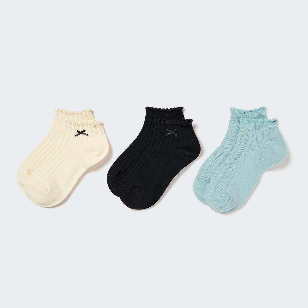 

Короткие носки UNIQLO GIRLS 3P с оборками