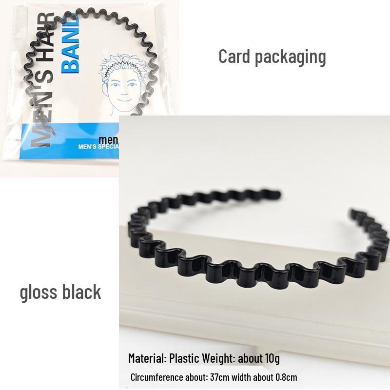 Women's Non-slip Black Headband with Teeth for Face Washing & Facial Masks