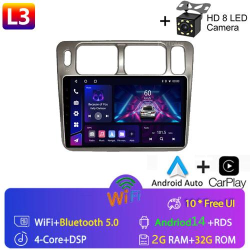 Car Android 13 For Mitsubishi Pajero iO 1998 - 2007 Car Radio Stereo Multimedia Player GPS Navigation 5G Wifi QLED 2din