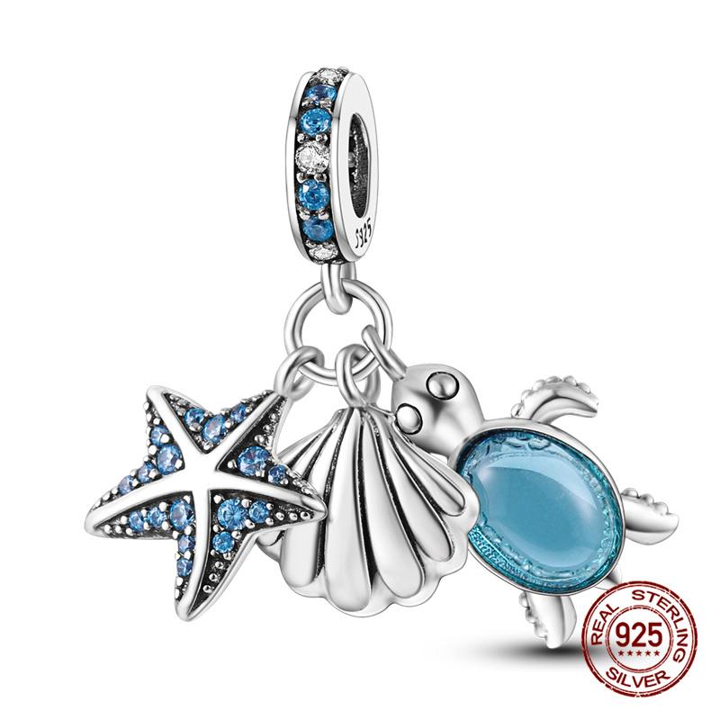 Charms Copper Three-In-One Series Charms Beads Fit 3Mm Original Bracelet Womens Diy Fine Jewelry Gifts