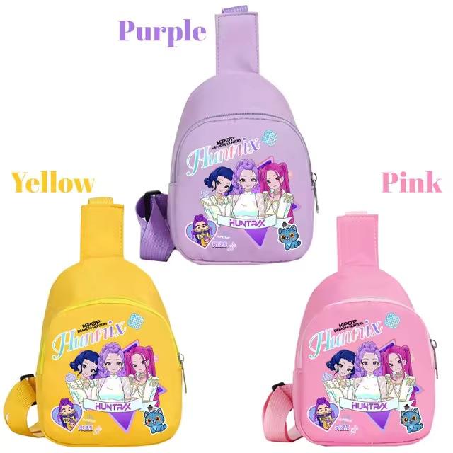 K-pop Cartoon Chest Bag Hunter Witch Mini Sling Bag Cute Gift for Girls Students Small Phone Storage Pouch
