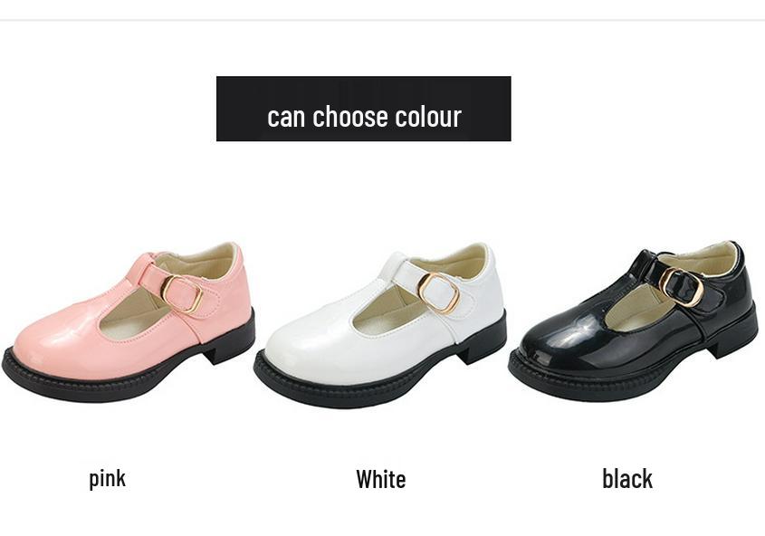 Children's Girls Princess Leather Flats - Soft Sole Spring/Autumn 2026 Student Performance Shoes