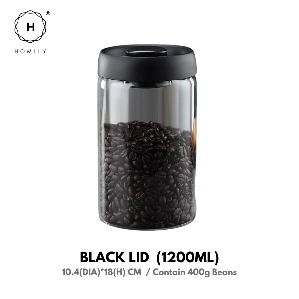 HOMLLY Luft Food Storage Glass Canister Container with Airtight Lid (X3PCS)