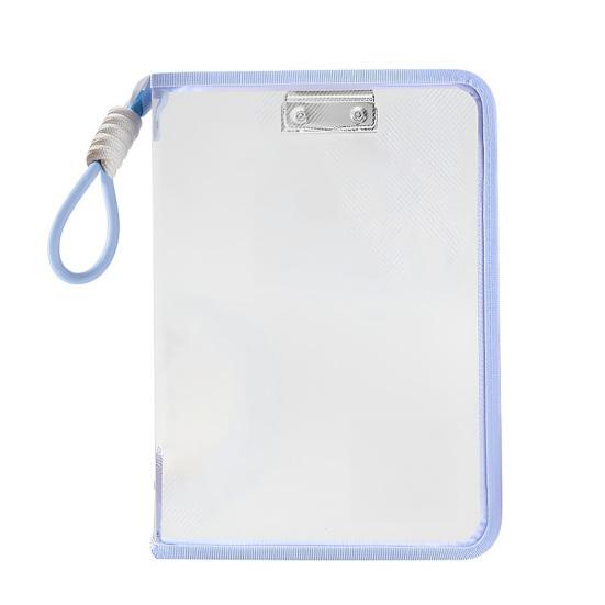 A4 Zipper Pouch File Bag Transparent Document Organizer with Handle Letter Size File Folder for Office School Travel Supplies