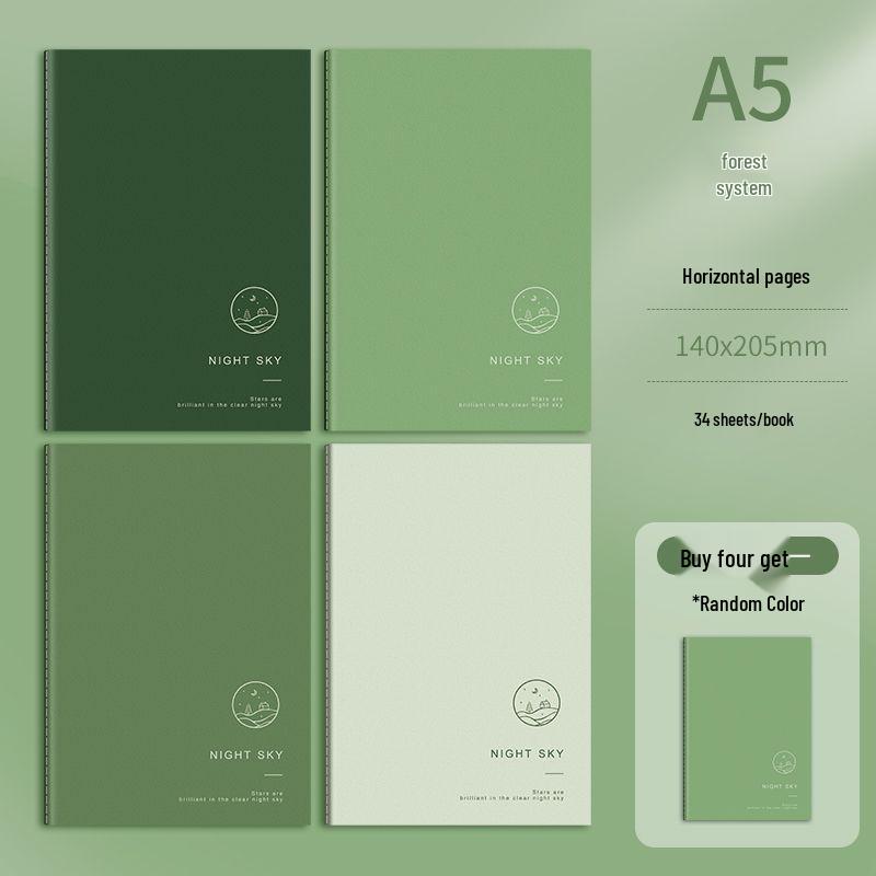 Утолщенный ретро-блокнот формата B5 в линейку с простым сшиванием для защиты глаз, для студентов.