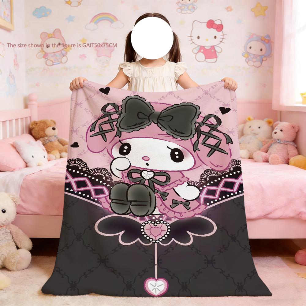 Cute cartoon My M-Melody Blanket For Soft Throw Blanket for Picnic Bed Sofa Home Bedroom Cozy Warm Comfortable