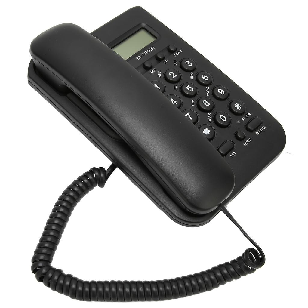Tischtelefon Anrufer-ID Wandhalterung Minimalistisch Kabelgebundenes Haustelefon für Zuhause Hotel Telefonleitung
