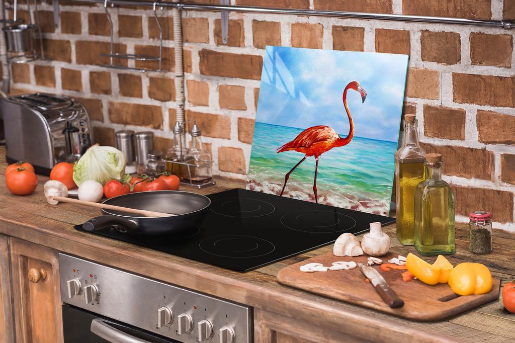 SZKLANA PŁYTA OCHRONNA NA KUCHENKĘ 50x52 FLAMING