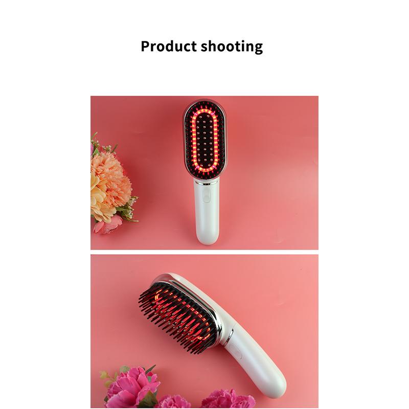 EMS Electric Head Massage Comb EMS Vibration Hair Care Anti-hair Loss Head Therapy Red and Blue Light Hair Growth Health