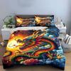 Fiery Dragon's Radiant Dance. Bedding Sets Duvet Covers Pillowcases(1* Duvet Cover 2* Pillowcases Without Duvet Insert)