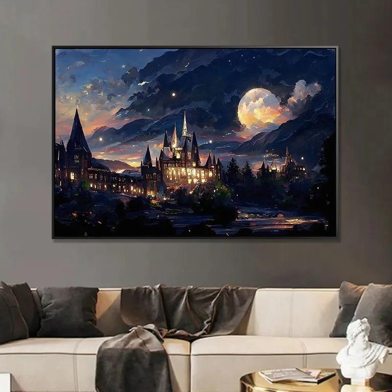 Diamond Painting Handmade DIY Starry Sky Castle Home Decoration Painting Romantic Night Light Luxury