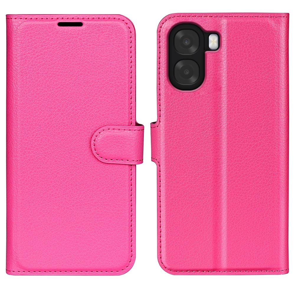 Phone Case For Oppo A6x 5G / A6x 4G Wallet Stand Litchi Texture Shockproof Leather Phone Cover