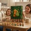 Christmas Advent Calendar 24 Day Countdown 2026 Gingerbread Man Calendar, Decoration for Kids Adults Adults, Festive Holiday Tabletop Tree Ornaments