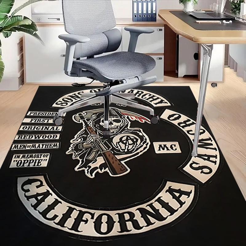 

1pc Sons of Anarchy MC Carpet Anti Slip Polyester Floor Mat for office.Bedroom 80cm by 120cm