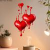 Creative Red Heart Wall Sticker - PVC Material for Bedroom, Living Room, Dining Room Decor
