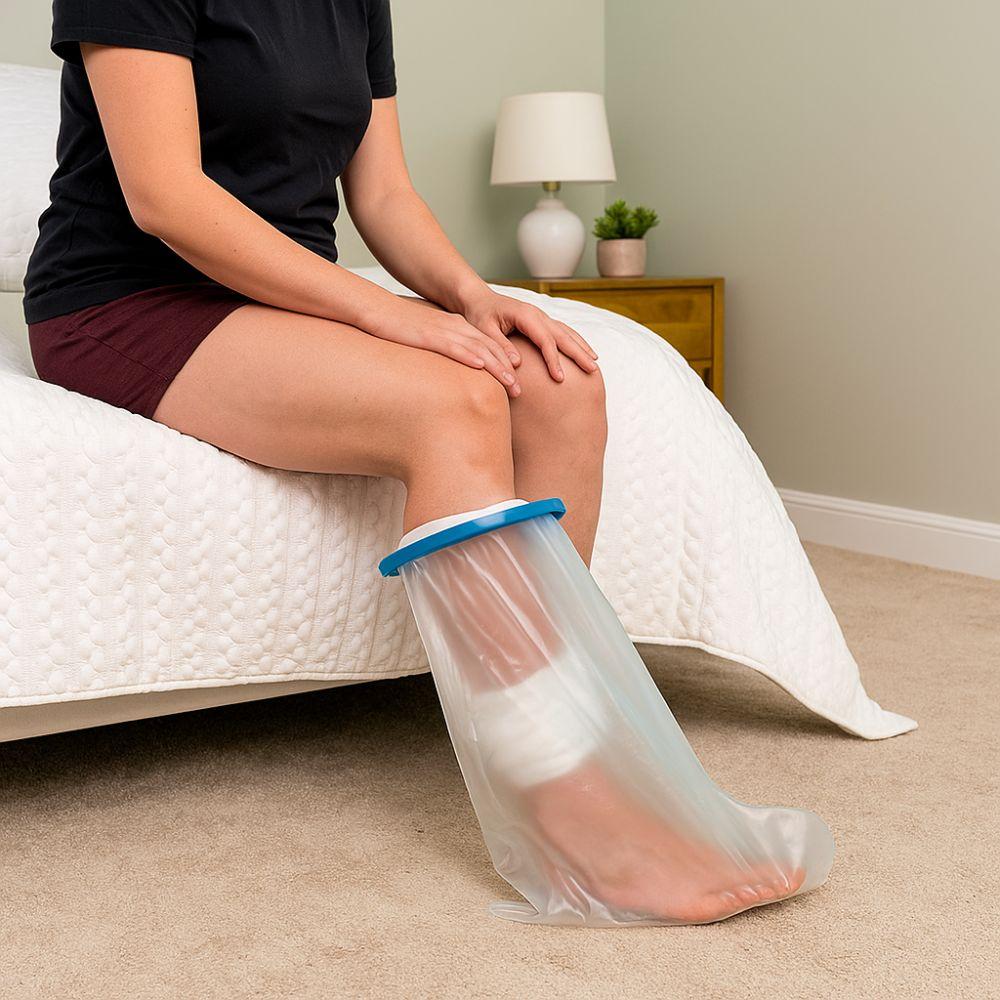 Comfortable Waterproof Leg Cover Reusable Cast Protector Practical Wound Cover  Ankle Protector