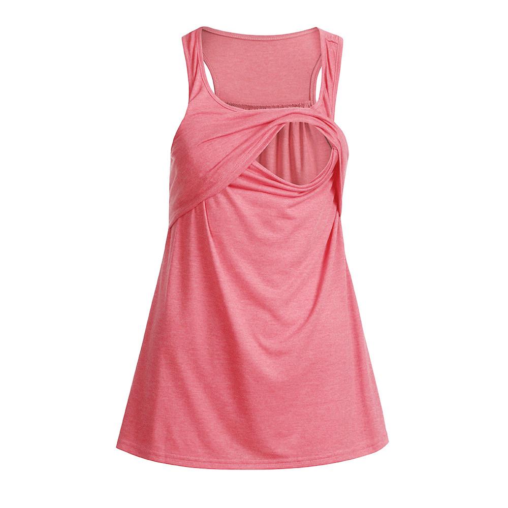 მოღრუბლული-ქალების სამშობიარო ფხვიერი კომფორტული ასაწევი საექთნო ტანკის ჟილეტი ძუძუთი კვების პერანგი