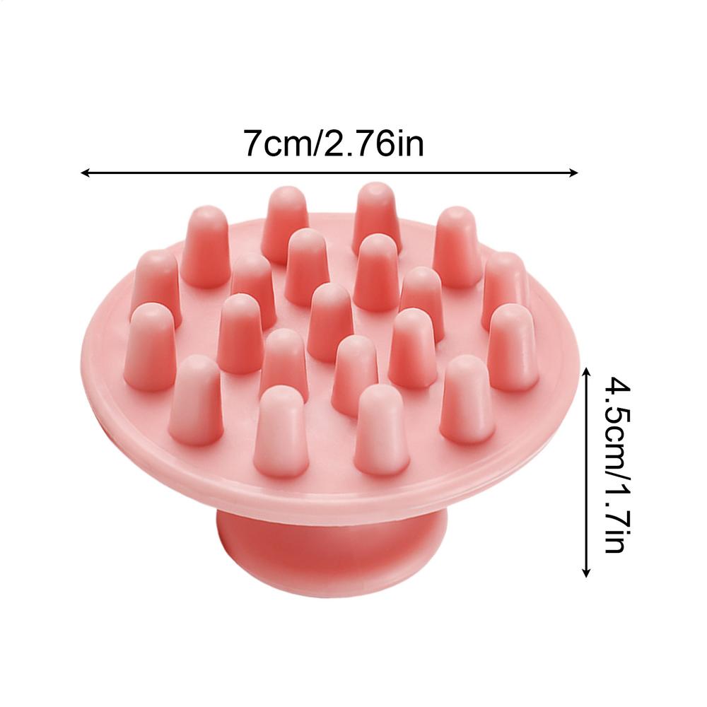 

Silicone Scrubber Brush Head Scalp Massage Comb Clean The Scalp Thoroughly Body Massage Brush Bath Brush Salon Hairdressing Tool светло-розовый
