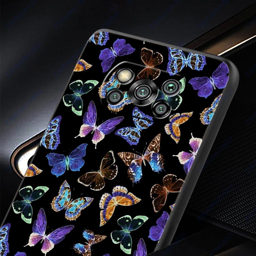 butterfly Phone Case For Xiaomi Mi Poco X3 NFC M3 F4 F3 M4 X4 Pro 5G Note 10 12 Lite 11 11T 10T 11X 13 12T Pro 9T Soft Cover