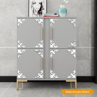 4 stücke Ecke Spiegel Aufkleber Acryl 3D Wand Aufkleber Selbst-adhesive Schrank Rand Gebäude Grenze Wohnzimmer Schlafzimmer Wohnkultur