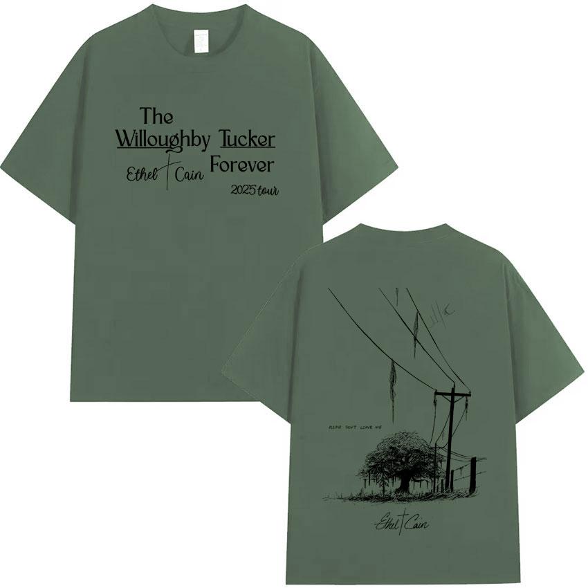 GUOYAN TOP Ethel Cain 2025 Tour Trendy Graphics Print T-shirt Heren Esthetische Casual Korte Mouwen Zomer Unisex Katoenen Oversized T-shirt 4XL