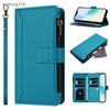 Zipper Leather Case For Iphone SE 2 3 4 2020 2022 2024 X XS XR 6 6S 7 8 Plus 11 12 Mini Pro Max Wallet Cover Casing