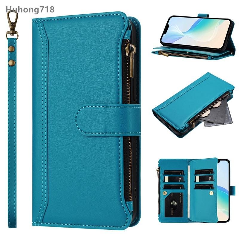 Zipper Leather Case For Iphone SE 2 3 4 2020 2022 2024 X XS XR 6 6S 7 8 Plus 11 12 Mini Pro Max Wallet Cover Casing