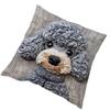 Federa Cuscino Corta Peluche Grigio con Fantasia Animali Carini Morbida Delicata sulla Pelle Senza Imbottitura