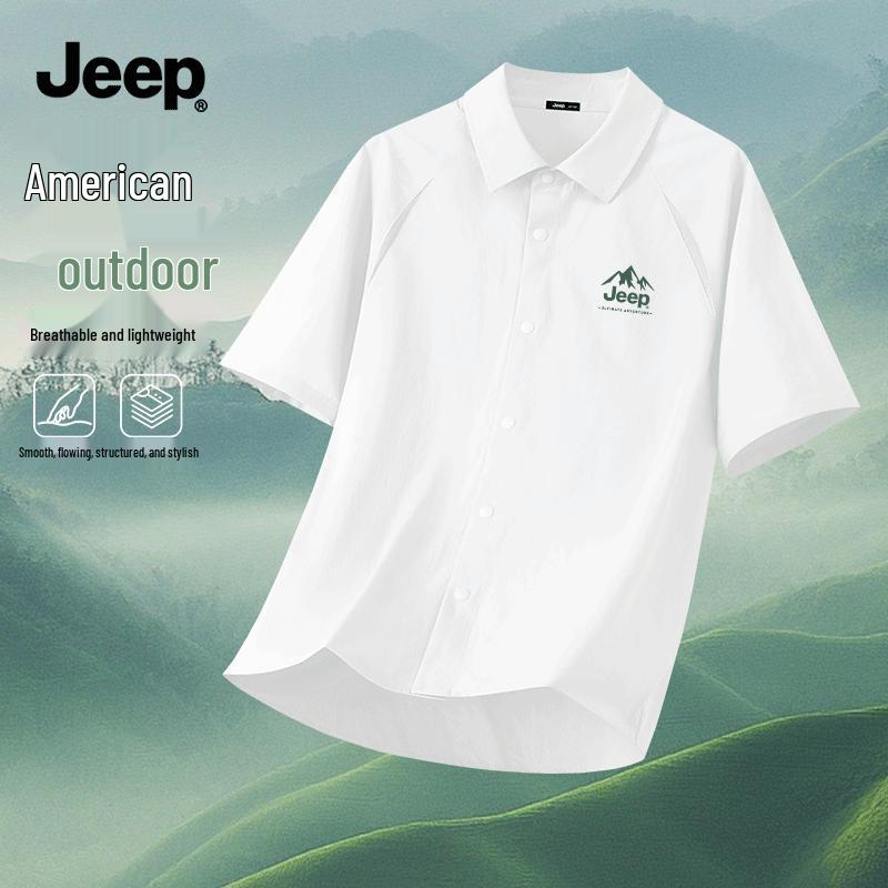 JEEP Men s Summer Outdoor Short Sleeve Shirt L