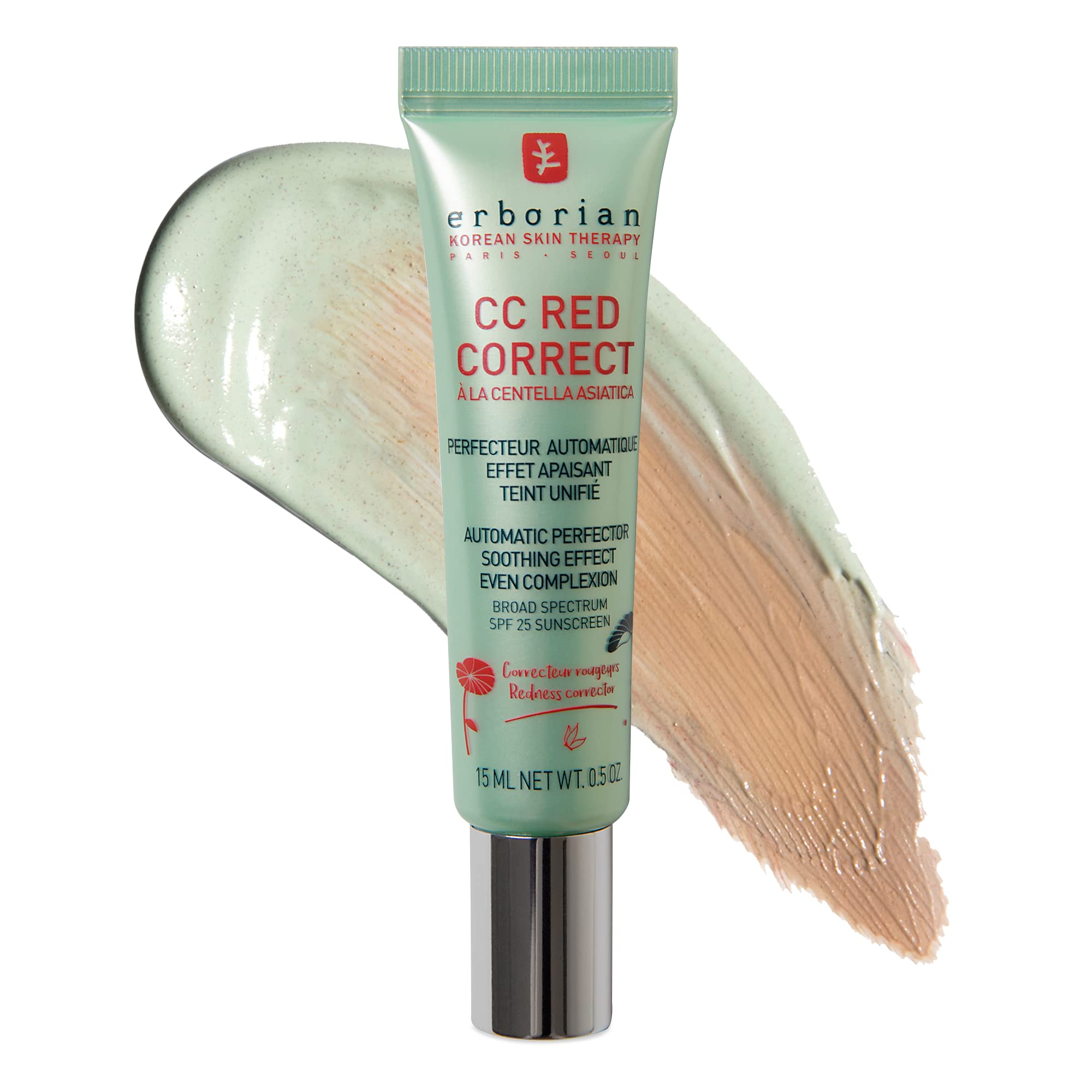 

Erborian Cc Red Correct Spf 25, солнцезащитный крем, 0,5 унции/15 мл