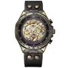 Business Casual Mechanical Wristwatch for Men Leather Band 41mm Case Water Resistant Luminous