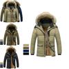 Men's Military Coat Thicken Warm Outwear Parka Hooded Jacket Outdoor Winter Fashion