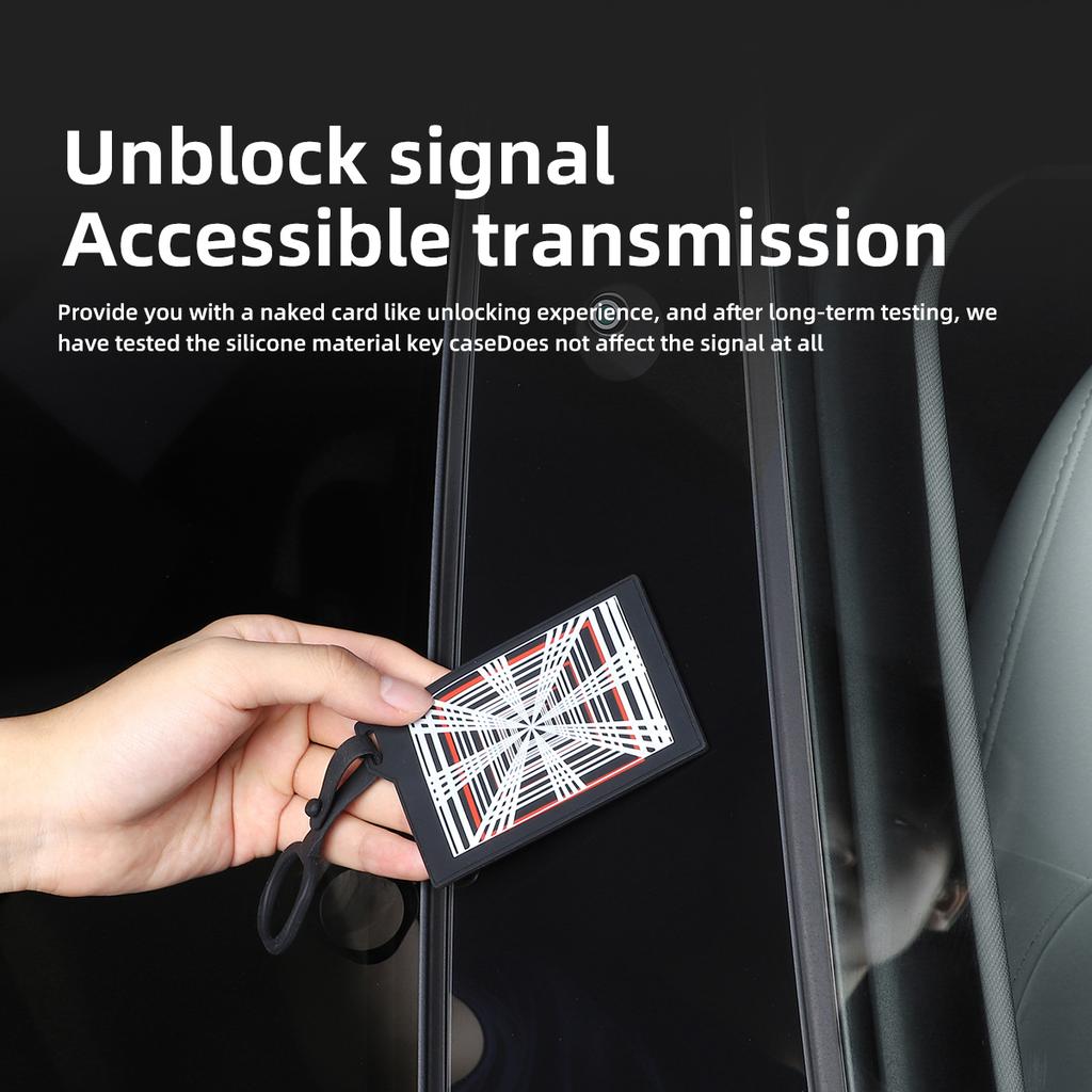 Schlüsselkartenhalter für Tesla Model 3 Y X S Autoschlüsselkarten-Schutzhülle PLAID Lichtgeschwindigkeit-Etikett Silikon
