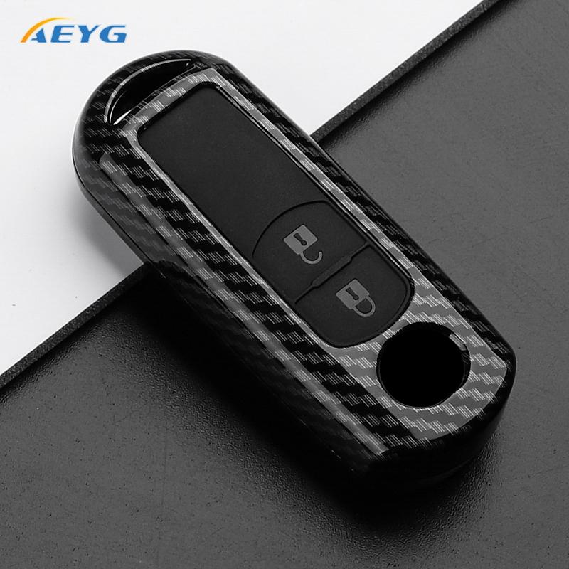 ABS Carbon Fiber Car Key Case Cover For Mazda 2 3 5 6 BL BM GJ Atenza Axela Demio CX-3 CX3 CX-5 CX5 CX7 CX-9 CX8 keychain