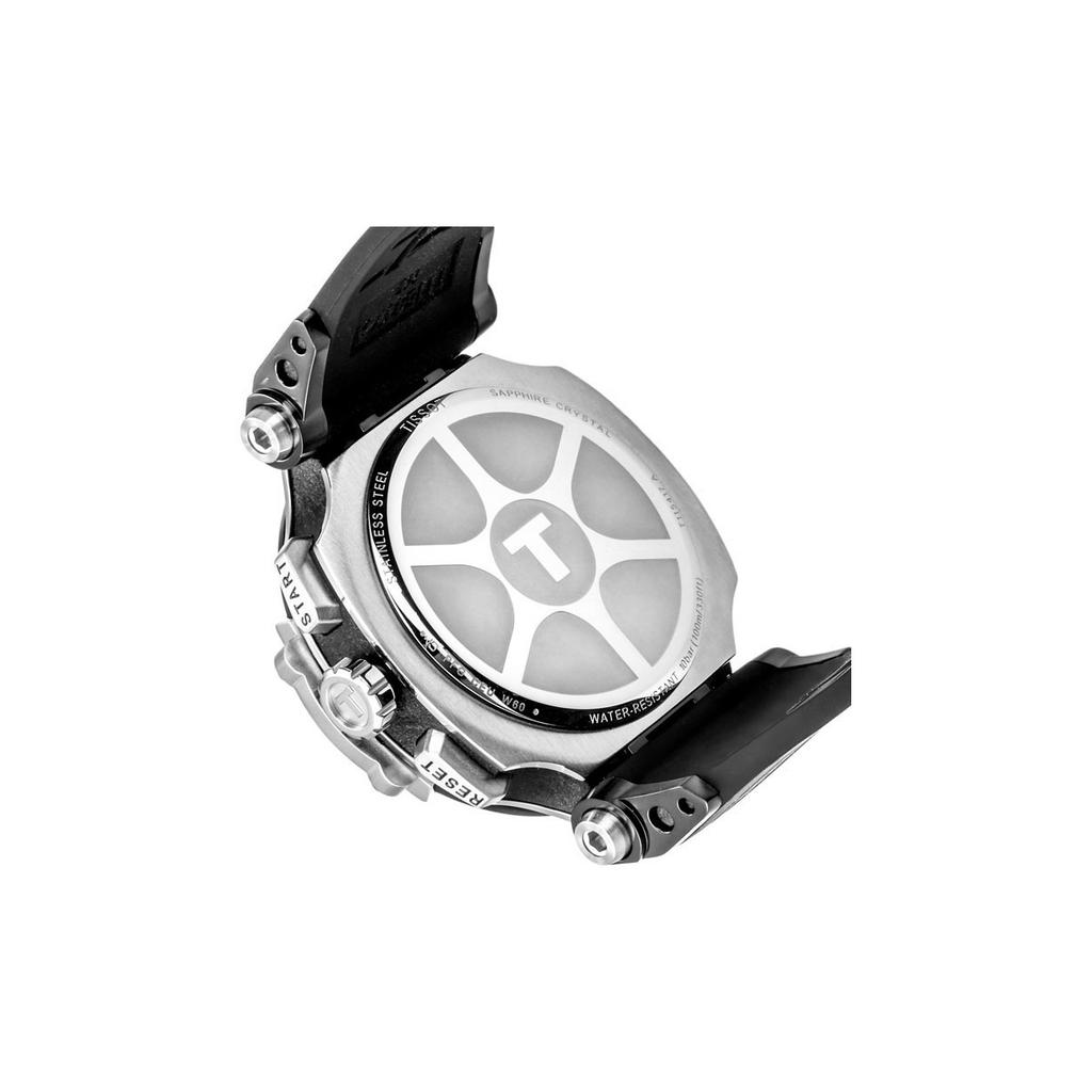 Tissot Racing Series Quartz Movement 100M Water Resistant Watch 43Mm White Dial Stainless Steel Case Silicone Strap Men watches T115.417.27.011.00