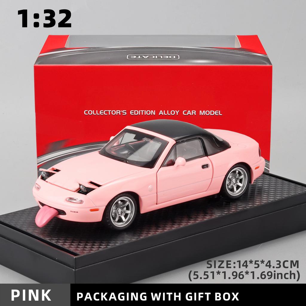 1:32 Mazda MX5 Alloy Die Cast Toy Car Model Sound and Light Pull Back Children's Toy Collectibles Birthday gift