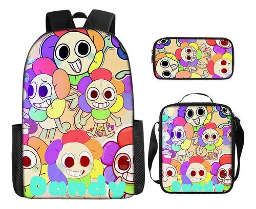 Rhythm Box Sprunki Student School Bag Backpack Backpack Three-Piece Set