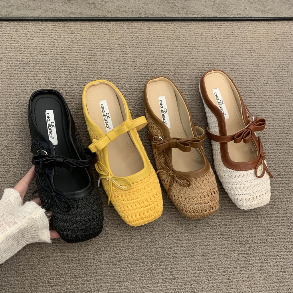 Fashion Shoes Ladies' Slippers Cover Toe Luxury Slides Butterfly-Knot Designer Butterfly-knot Slippers Casual Cover Toe Shoes Woman 2025