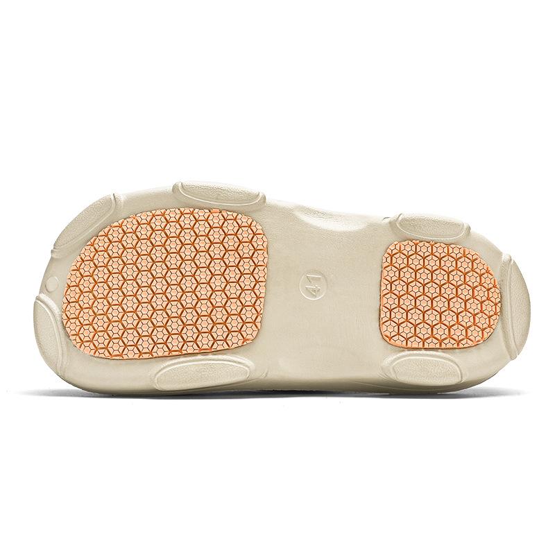 Men'S Bags, Heels, Slippers, Outer Wear, Kitchen Work, Non-Slip Waterproof Sandals, Thick-Soled One-Pedal Non-Porous Hole Shoes