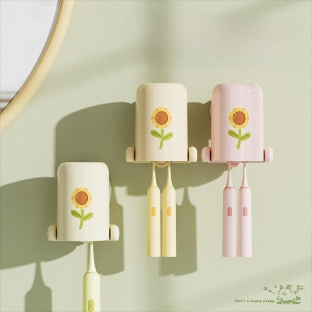 Punch-free Toothbrush Cup Holder Wall-mounted Toothbrush Storage Rack New Toothbrush Rack