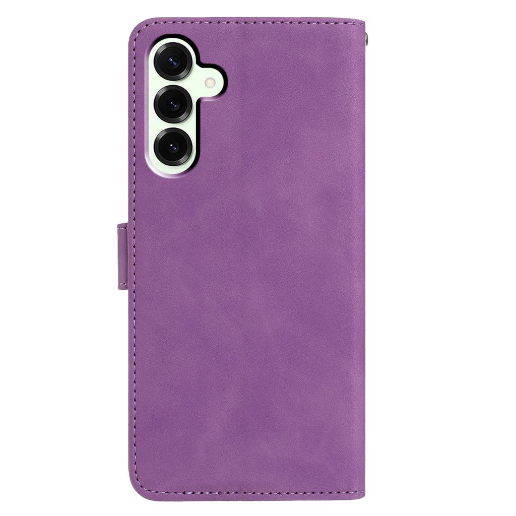 For Samsung Galaxy S25+ Case Butterfly Flower Imprinted PU Leather Wallet Stand Phone Cover