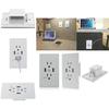 Sleek 2 Pack 2 Outlet 2 Usb Port Wall Socket Charger Plate Set