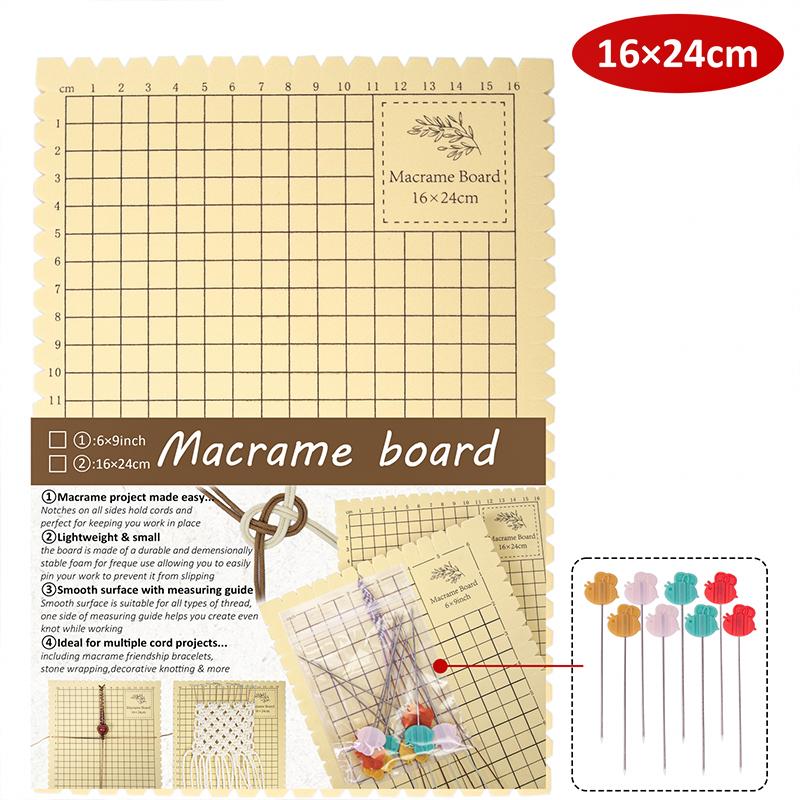 

1 шт. Пенопластовая доска для макраме для сложного плетения и изготовления браслетов Четырехсторонняя зубчатая розетка Прочные инструменты для плетения Портативные