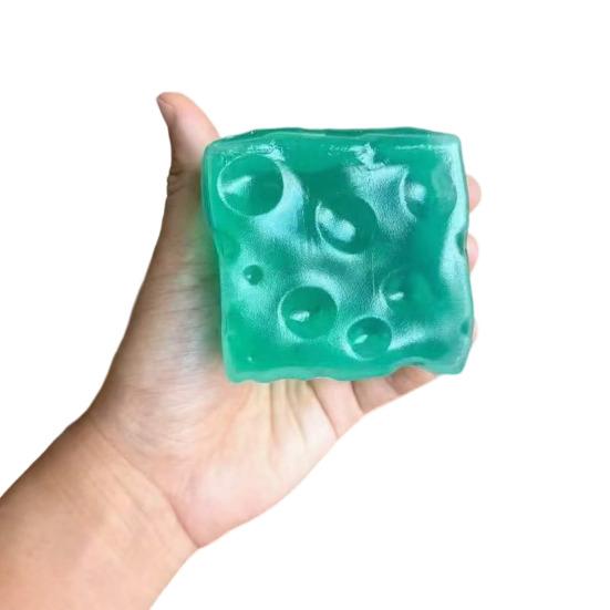 Office Relaxation Gadget Shapeable Cheese Cube Squeeze Toy Anxiety Relief Block Sensory Stress Toy Fake Pinch Home Tool Shape