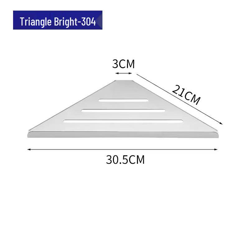 Lochfreie 304 Edelstahl Eckregal für Badezimmer und Hotel Wandmontierte Aufbewahrung