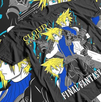 Maglietta Final Fantasy FF Cloud Moogle Stella Reattore Mako Regalo Maglietta Anime